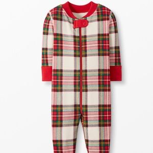 hanna andersson toddler zip sleeper in organic
cotton family holiday plaid